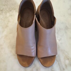 Sorel Nadia Women's Tan Open-Toe Booties 7.5